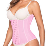 Nebility Waist Trainer for Women Corset Shapewear Tummy Control Waist Cincher Body Shaper Workout Girdle(Large, Pink)
