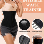 GainKee Waist Trainer for Women Corset Shapewear Cincher Body Shaper Tummy Control Weight Loss Underbust Hourglass Girdle (Black,2XL)