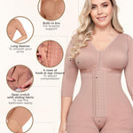 Sonryse 085ZF Post Surgery Postpartum Tummy Control Butt Lifter Shapewer for Women Fajas Colombianas Reductoras y Moldeadoras Postparto Cocoa X-Small