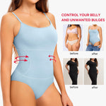Nebility Shapewear Bodysuits for Women - Tummy Control Square Neck Bodysuit Seamless Full Body Shaper Going Out Top