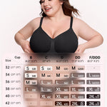 OEAK Bralettes for Women with Support Comfortable Wireless Bras Seamless Bralette No Underwire Bra Cute Everyday Tshirt Bras Black M