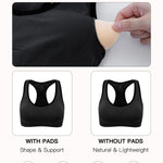 Double Couple Women Racerback Sports Bras for Women High Impact Workout Yoga Gym Fitness Bra