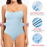Nebility Shapewear Bodysuits for Women - Tummy Control Square Neck Bodysuit Seamless Full Body Shaper Going Out Top