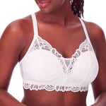 Bali Womens Lace Desire Wireless Bra, Lacy Full-coverage Wirefree Convertible Full Coverage Bra, White, 3X-Large US
