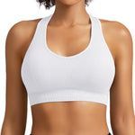 AENLLEY Padded Racerback Sports Bras for Women - Breathable Medium Support for Yoga Gym Workout Fitness