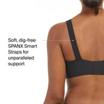 SPANX Smooth Bra-Llelujah! Lightly Lined Bralette - Wire-Free - Comfortable Support - Wireless Bra - Dig-Free Straps - Very Black - Medium