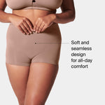 SPANX SPANXshape ExtraOrdinary Boyshort - Sculpting Compression - Women's Shapewear Underwear - Recycled Nylon Fabric Blend - Chestnut Brown - Medium