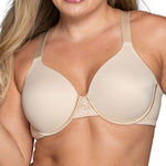 Vanity Fair Women's Full Figure Beauty Back Smoothing Bra, 4 Way Stretch Fabric, Lightly Lined Cups up to H - Underwire - Beige, 38DD