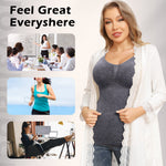 JOYSHAPER Shapewear Camisoles With Built in Bra Tummy Control Compression Tank Tops for Women Body Shaper Padded Tanks Grey XL