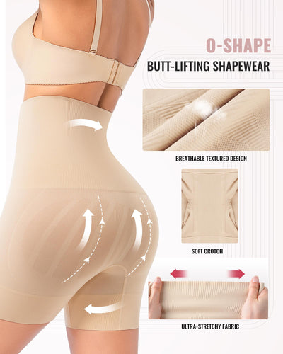 ForeverShaper Tummy Control Shapewear for Women, Seamless High Waisted Shapewear Shorts Butt Lifting Thighs Slimmer for Under Dress