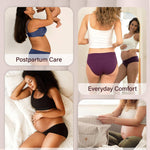 Intimate Portal Maternity Underwear Cotton Pregnancy Postpartum Panties Foldable Under the Bump Briefs 6 Pack Epitome M