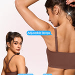 OEAK Bralettes for Women with Support Comfortable Wireless Bras Seamless Bralette No Underwire Bra Cute Everyday Tshirt Bras XL Chocolate