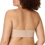 PLAYTEX Women's Strapless Bra, Plus-Size Bras Available, Convertible Straps, Moisture-Wicking, 4801 Almond