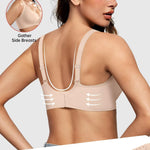 Vertvie Jelly Wireless Bras for Women Push Up Plunge Seamless T-Shirt Bras No Underwire Supportive Full Coverage Bralettes(Nude,Medium)
