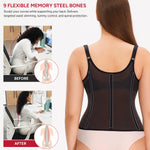 Nebility Waist Trainer for Women Corset Shapewear Tummy Control Body Shaper Top Waist Cincher Girdle with Adjustable Straps(Black,X-Small)