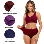 Molasus Women's Soft Cotton Underwear Briefs High Waisted Postpartum Panties Ladies Full Coverage Plus Size Underpants Pack of 5,Large