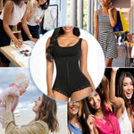 SHAPERX Women's Fajas Colombianas Shapewear Postpartum Tummy Control Body Shaper Butt Lifter Bodysuit,SZ7200-Black-New-S