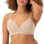 Maidenform Women's Wireless T-Shirt Bra, Everyday Luxe T-Shirt Bra, Wireless Convertible Bra Evening Blush