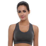 BAOMOSI Women's Seamless Racerback Sports Bra High Impact Support Yoga Gym Workout Fitness Black Blue Grey Purple Rose Red XL