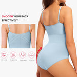 Nebility Shapewear Bodysuits for Women - Tummy Control Square Neck Bodysuit Seamless Full Body Shaper Going Out Top