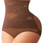 CYDREAM Shapewear for Women Tummy Control Panties High Waisted Butt Lifting Panties Faja Body Shaper (Brown, Large)