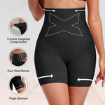 OEAK Shapewear Tummy Control for Women Thigh Slimmer High Waisted Body Shaper Shorts Butt Lifting Shapewear for Under Dresses Black,XL