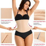 Nebility Waist Trainer For Women Corset Shapewear Tummy Control Waist Cincher Girdle Seamless Postpartum Belly Band (Beige, X-Large)