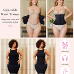 Nebility Waist Cincher Shapewear Tummy Control Plus Size Waist Trainers for Women Belly Trimmer Body Shaper Corset Girdle(M,Black Normal Size)