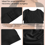 EUYZOU Arm Compression Sleeves for Women Post Surgery Front Closure Bra Slimming Arm Lipo Shapewear Top Underbust - Black XL