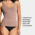 SPANXsculpt Power Series Cami - Camisole Shapewear for Women - Adjustable Straps - V Neck - Soft, Seamless Cami - Cafe Au Lait - X Large