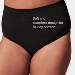 SPANX shape ExtraOrdinary Brief - Sculpting with Compression - Women's Shapewear Underwear - Recycled Nylon Fabric Blend - Very Black - Medium
