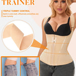 GainKee Waist Trainer for Women Corset Shapewear Workout Trimmer Belt Slimming Body Shaper Tummy Control Cincher Girdle Apricot