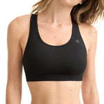Champion Women's Sports Bra, High-Impact Compression, Moisture-Wicking Fabric, Black, Medium
