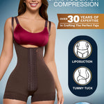 Sonryse Stage 2 faja Tummy Tuck Compression Garment | Faja Body Shaper Shapewear for Women | Fajas Colombianas Moldeadoras Chocolate XS