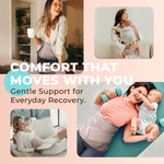 MOOIMOM Coolweave Postpartum Belly Band for C-Section Recovery Belt, Breathable Maternity Abdominal Binder with Ergonomic Back Support, Adjustable Belly Wrap for Post Surgery Waist & Core Support