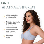 Bali Women's Minimizer Bra, Passion for Comfort Full-Coverage Underwire Bra, Seamless Cups