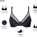 Bali Women's One Smooth U Lace Minimizer Bra, Underwire Full-Coverage Convertible Bra