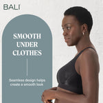 Bali Women's Comfort Revolution Shaping Wirefree Bra DF3488, Black Tropic, Small