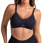 HONEYLOVE Bras for Women - Crossover Bra with No Underwire - Comfortable Wireless Support - Runway - L
