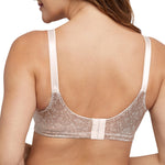 Bali Womens Double Support Wireless Bra, Comfortsoft Full-coverage Wirefree Df3820 Bras, Pink Chic Lace Print, 36C US