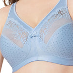 Glamorise Full Figure Plus Size MagicLift Minimizer Bra Wirefree #1003 Light Blue