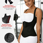 GainKee Women's Underbust Corset Waist Trainer Tummy Control Sweat Waist Trimmer Cincher Workout Faja Body Shaper Vest Black S