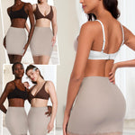 Werkiss Slip Skirt for Under Dress Women Lace Half Slip Slim Fit Slips Above Knee Mini Underskirt (Nude,S)