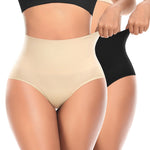 Werena Shapewear for Women Tummy Control Body Shaper High Waitsed Shape wear Panties Shaping Girdle(#A2 Mid Waist Black+beige(mix Set),X-Large)
