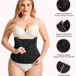 Gotoly Waist Trainer for Women Zipper Corset Shapewear Tummy Control Faja Body Shaper Waist Cincher Workout Girdle(Black,3X-Large)