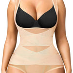 Irisnaya Body Shaper Women Shapewear Bodysuit Faja Colombian Waist Trainer | Shapewear tummy control girdle with criss-cross panels smooths the waist and add support. Under-butt panels add lift.