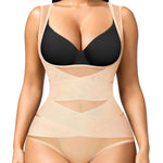 Irisnaya Body Shaper for Women Tummy Control Shapewear Bodysuit Seamless Faja Colombian Butt Lifter Waist Trainer Girdles (Beige, Small)