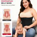 Nebility Waist Trainer for Women Corset Shapewear Tummy Control Segmented Waist Cincher Postpartum Faja Body Shaper with Adjustable Strap(Black,XX-Large)