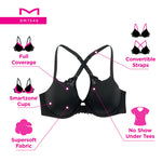 One Fab Fit Underwire Bra, Microfiber T-Shirt Bra, Full-Coverage Convertible Bra