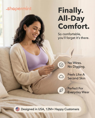 SHAPERMINT Compression Bras - Wirefree Bras from Small to Plus Sizes